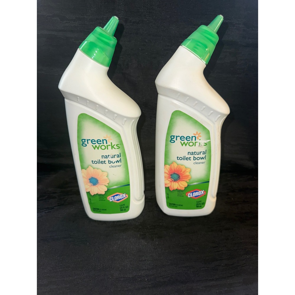 New 2 bottles Green Works Natural hard to find Toilet Bowl Cleaner Clorox 24 oz